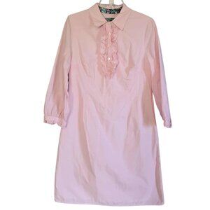 EUC Lilly Pulitzer Pink Tunic-style Knee Length Dress with Ruffle